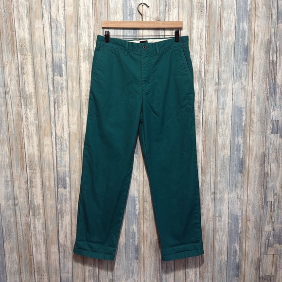 J. Crew Other - J Crew Classic Relaxed Flat Front Green Khaki Chino Pants Mens Size 31x30